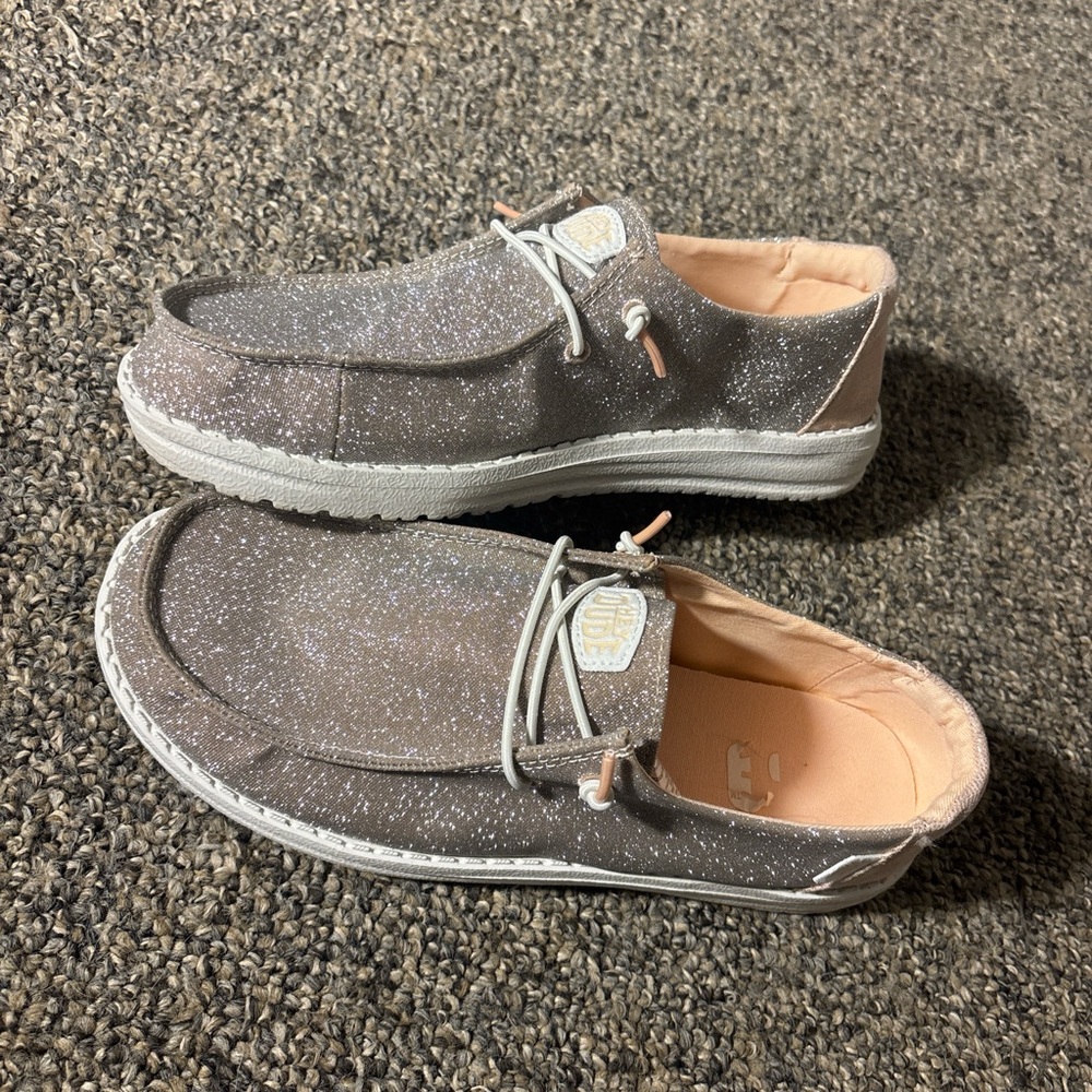 Hey Dude Sparkle rose gold